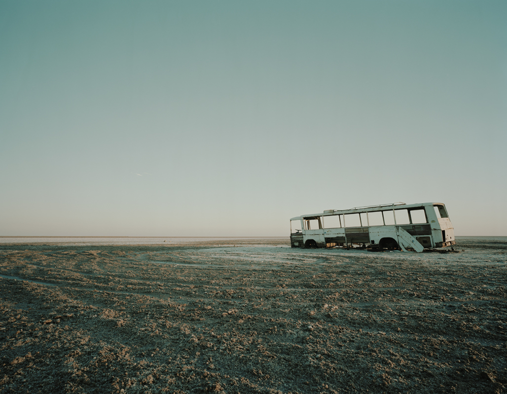 Bus Wüste Tunesien Salzsee